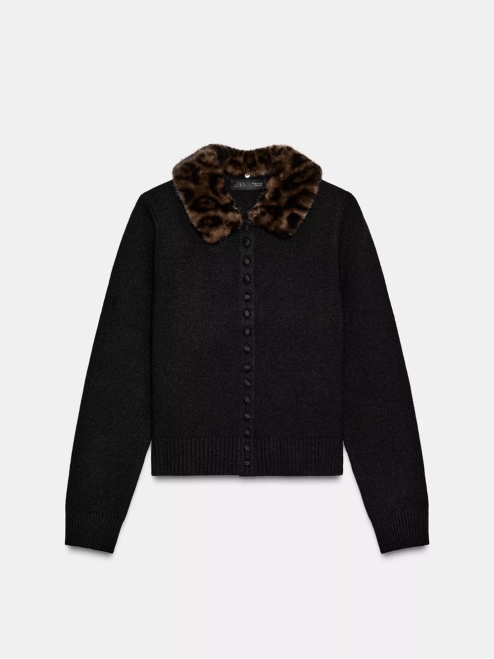 Zara Faux Fur Collar Cardigan - Picture 2 of 6